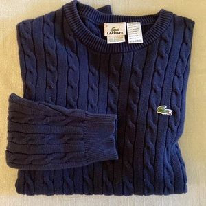 Men’s cable knit Lacoste sweater